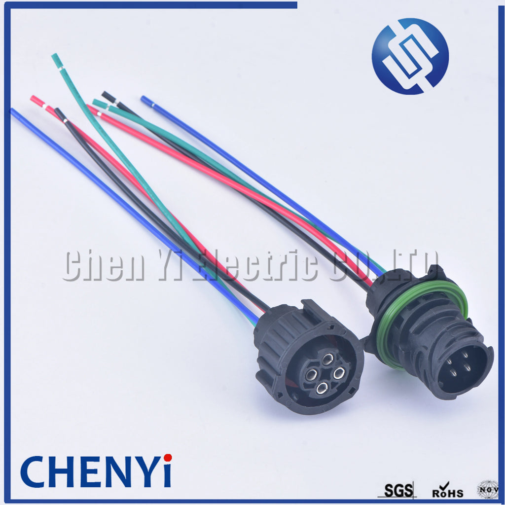 4 Pin 2.5mm round A7 odometer speed sensor plug Auto waterproof connector 1-967402-1 1-967325-1 with 15cm 18AWG cable For HOWO