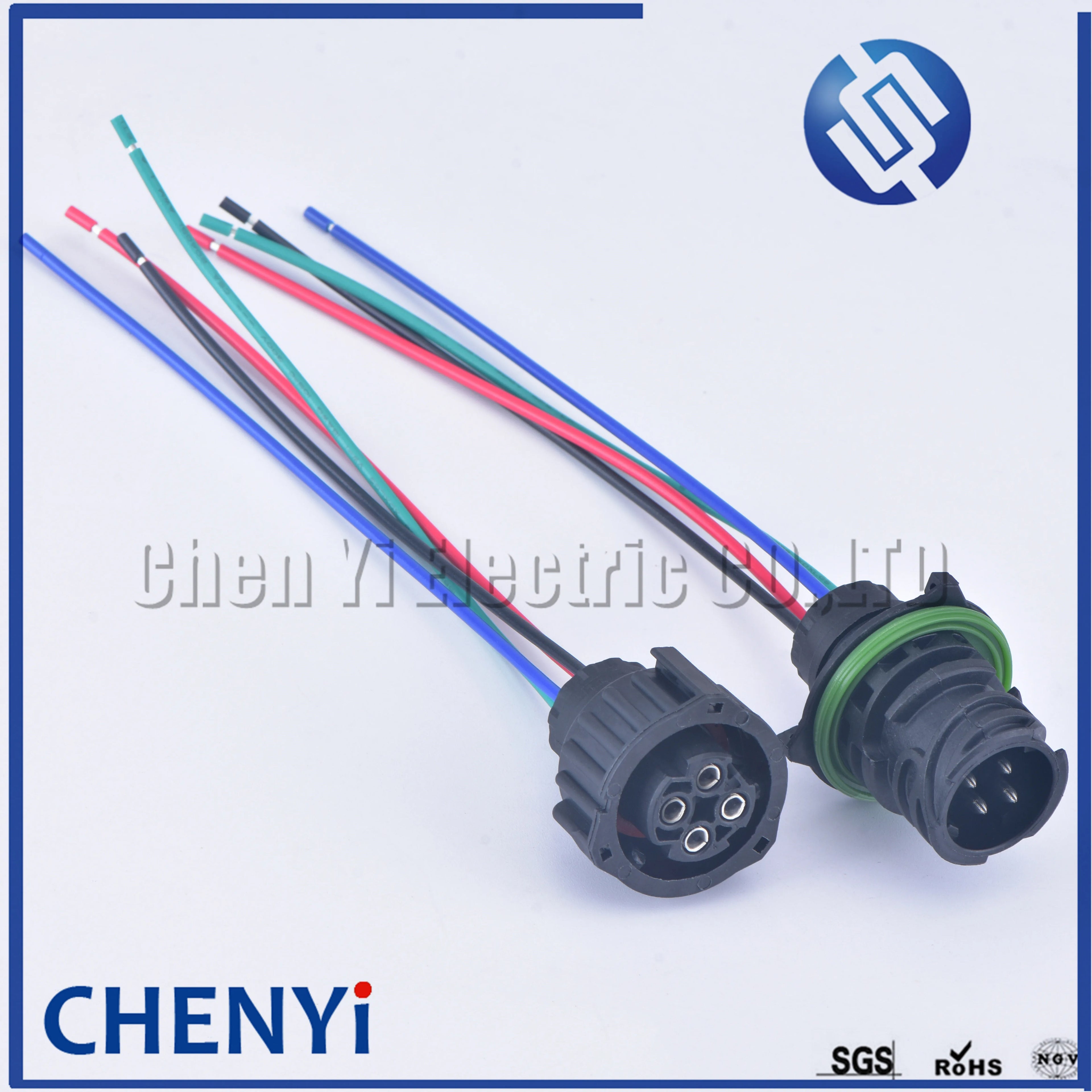 4 Pin 2.5mm round A7 odometer speed sensor plug Auto waterproof connector 1-967402-1 1-967325-1 with 15cm 18AWG cable For HOWO