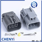 1 set 6 pin waterproof wire plug connectors for automobiles (2.8) female or male including Pins 7122-1864-40 7223-1864-40
