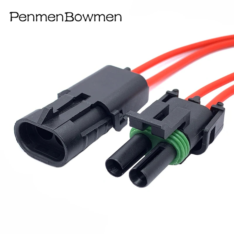1 Set 1 2 3 4 6 Pin Car Weather Pack Electrical Cable Connectors Waterproof Female Male Wire Harness Plug 12015792 12015797