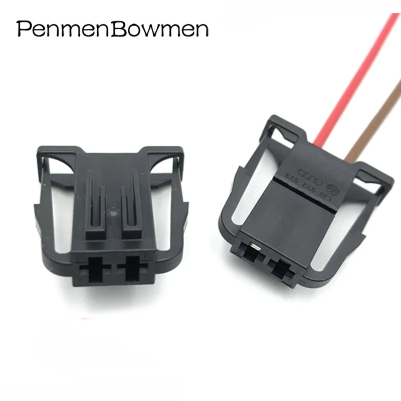 1 Set 2 Pin Auto Wireless Radio Bass Horn Electrical Cable Connectors Light Box Female Wire Harness Plug 1J0972923