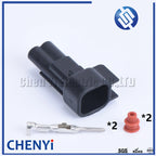 2 Set 2 Pin EV6 to EV1 car auto waterproof male or female fuel Injector Nozzle connector Plug Methanol Socket for Ford Chevrolet