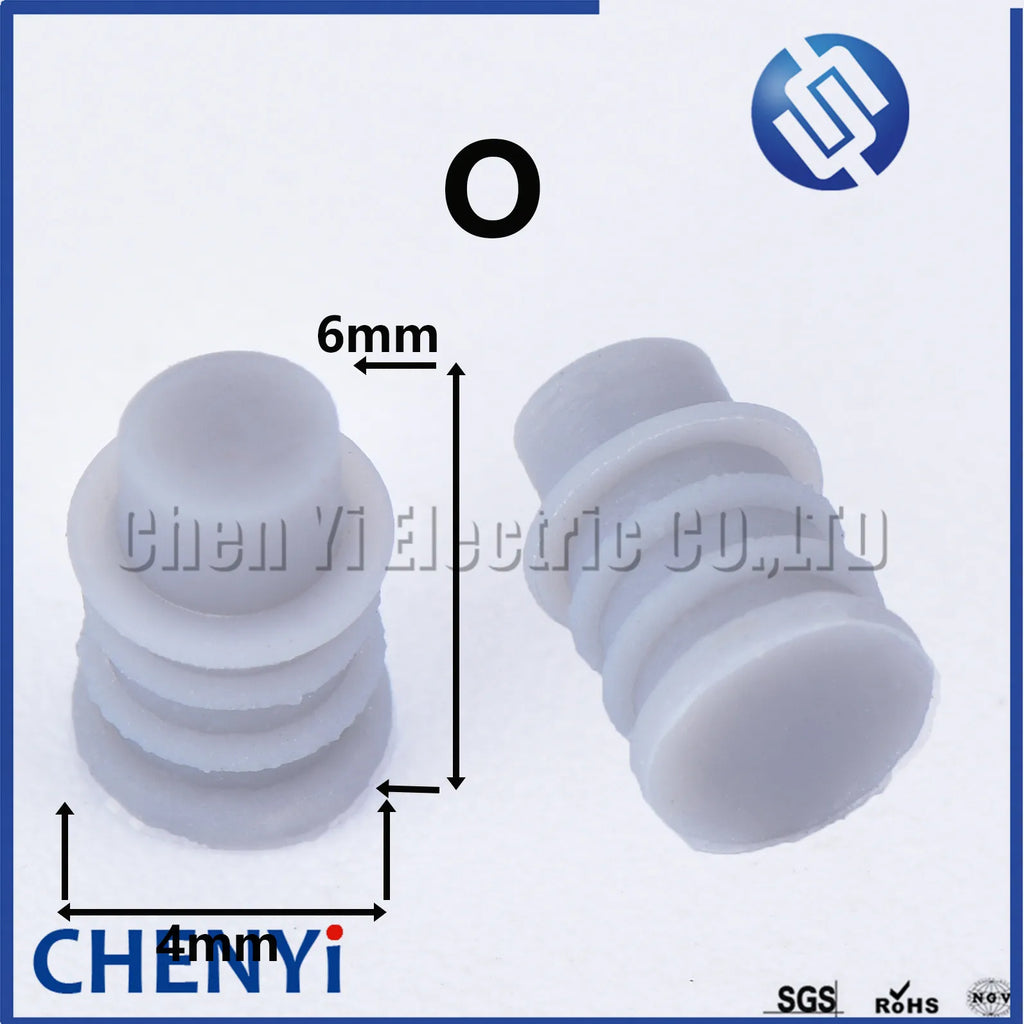 100 Pcs 1/1.5/1.8/3.5/4.8/6.3 car wire connector waterproof ring circle rubber seal solid plug silicone sheath cap for Connector