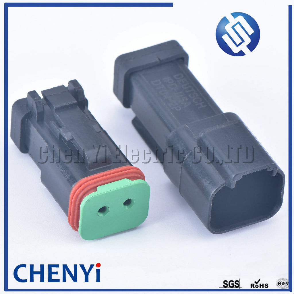 Black 2 Pin excavating machinery Heavy Industry Machinery headlight boom light Wire Harness Plug DT06-2S DT04-2P A B C D 4 types