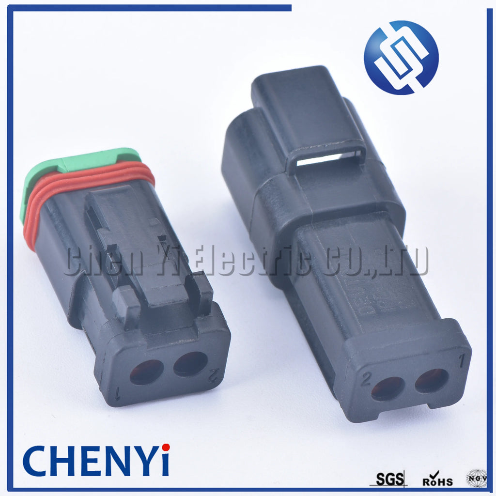 Black 2 Pin excavating machinery Heavy Industry Machinery headlight boom light Wire Harness Plug DT06-2S DT04-2P A B C D 4 types