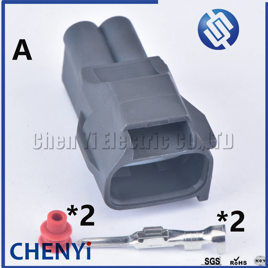 2 Pin Ignition Coil Connector Plug For Toyota Accent 1.6L Elantra J3 1JZ-GTE 2JZ-GTE 90980-10901 90980-10899 7283-7023-10