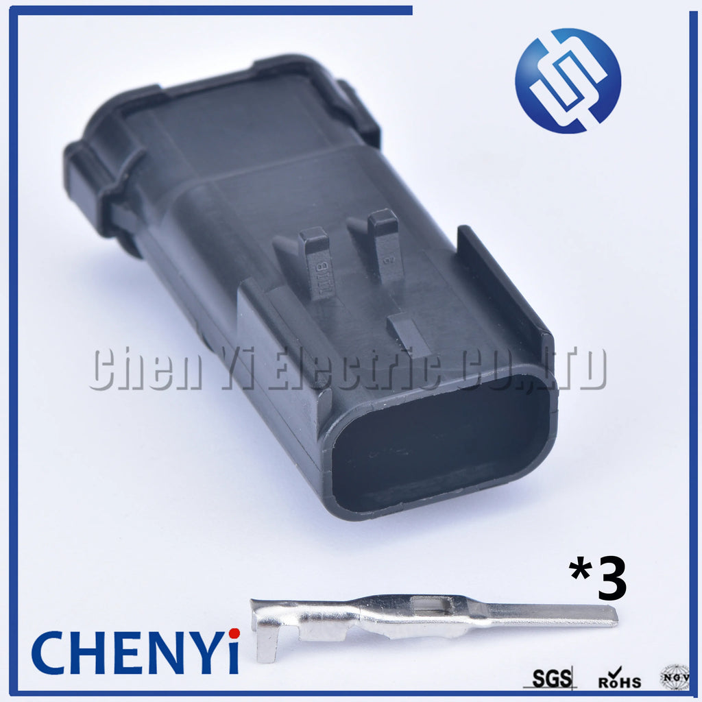 3 Pin 2.8mm 54200308 54200312 Oil pressure sensor plug Headlight Socket Waterproof Crankshaft Camshaft Position Sensor Connector