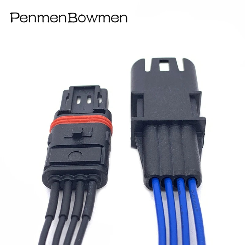 1 Set 4 Pin Car Rearview Mirror Heating Door Handle Electronic Connector Female Wiring Harness Plug Modified For BMW GT528i GT53
