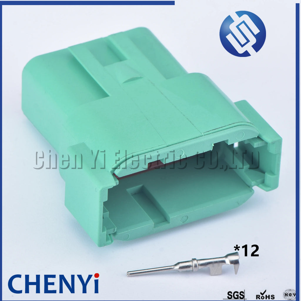 green Deutsch 12 Pin Sealed waterproof connector DTM06-12SC DTM04-12PC Automotive Connector Heavy Truck Wiring Harness Plug