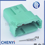 green Deutsch 12 Pin Sealed waterproof connector DTM06-12SC DTM04-12PC Automotive Connector Heavy Truck Wiring Harness Plug