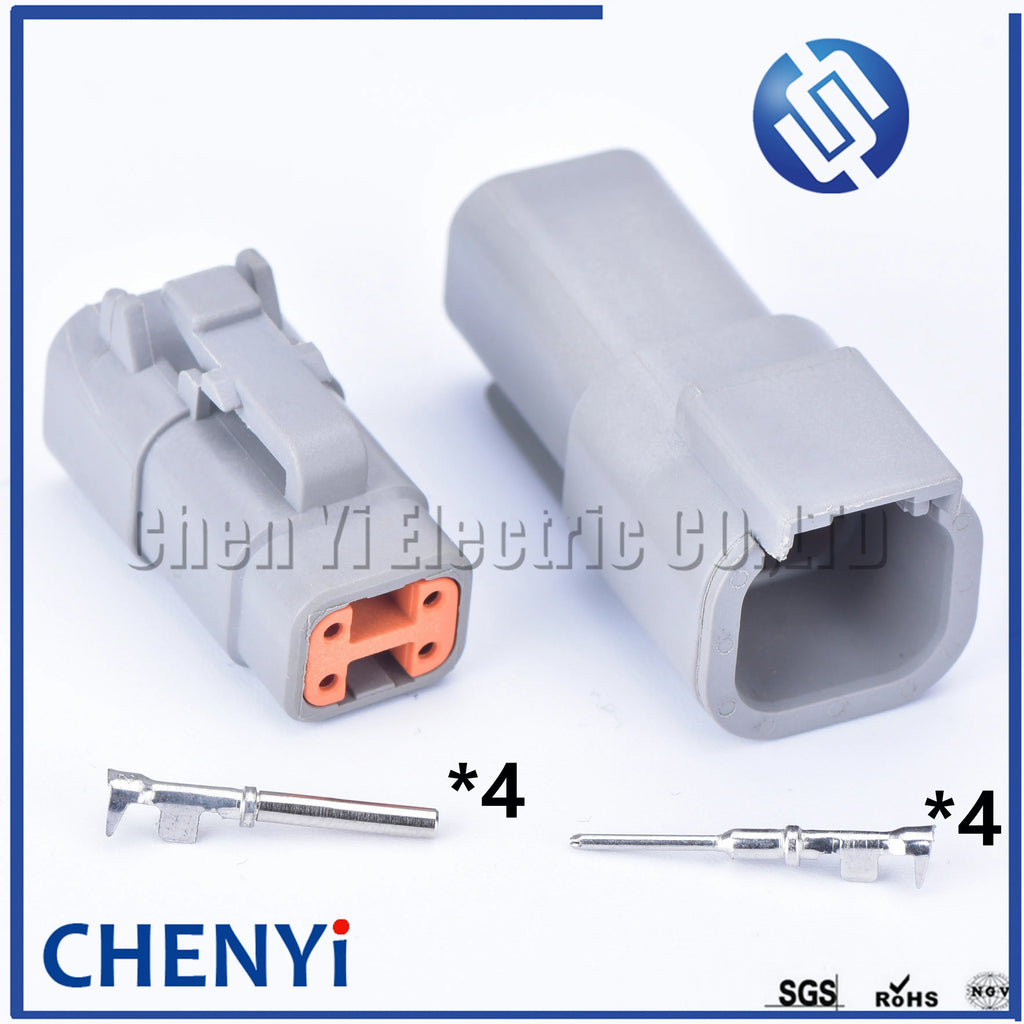5 sets DTM 4 Pin connector DTM06-4S/DTM04-4P Male or Female Auto Waterproof Connector Automotive Sealed Plug For Deutsch