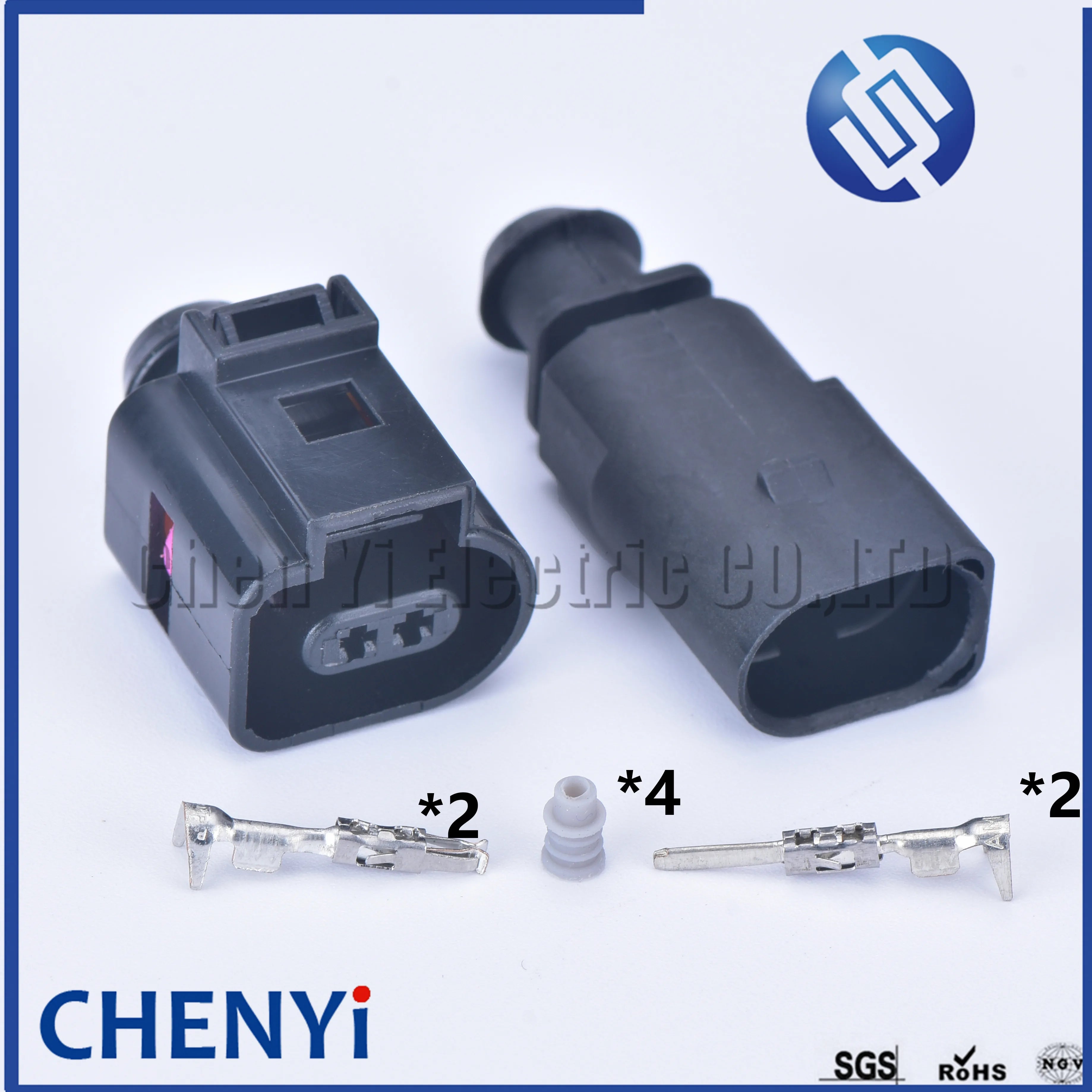 5 sets 2 Pin 1.5mm 1J0973802 1J0973702 male or female Auto Temp sensor plug deflation valve waterproof connectors 1J0 973 802