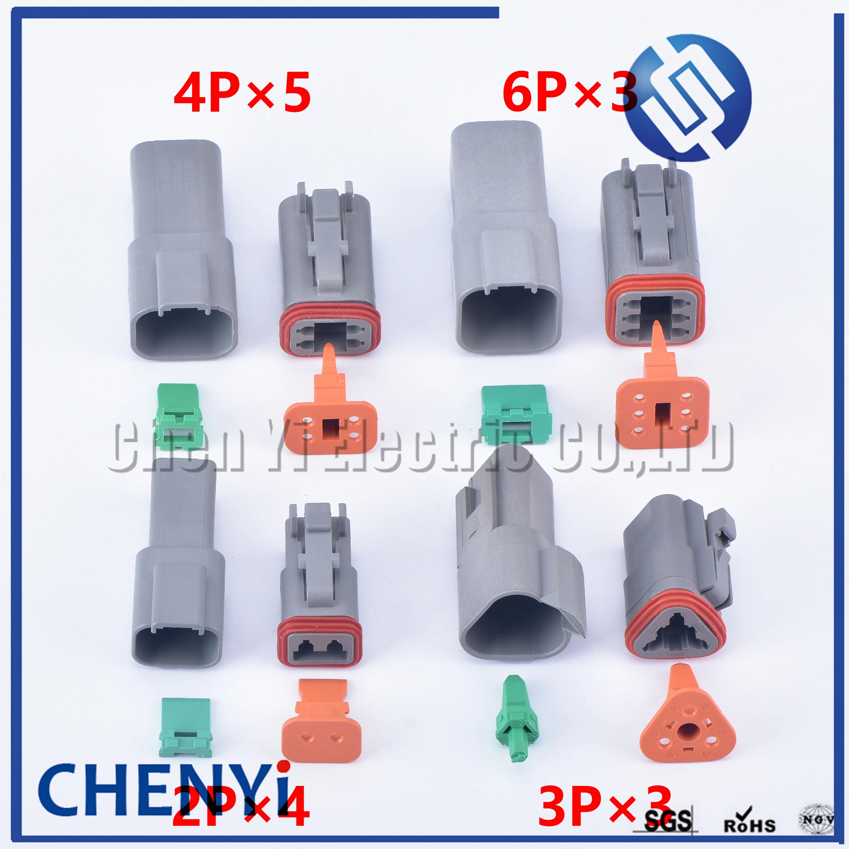 250 Pcs Deutsch DT series Automotive Waterproof Wire Connector Kit DT06-2/3/4/6S DT04-2/3/4/6P Sealed Plug with pins box