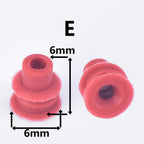 100 Pcs 0.6/1/1.5/1.8/3.5/6.3/9.5mm car wire connector waterproof ring circle rubber seal hollow plug silicone sheath cap