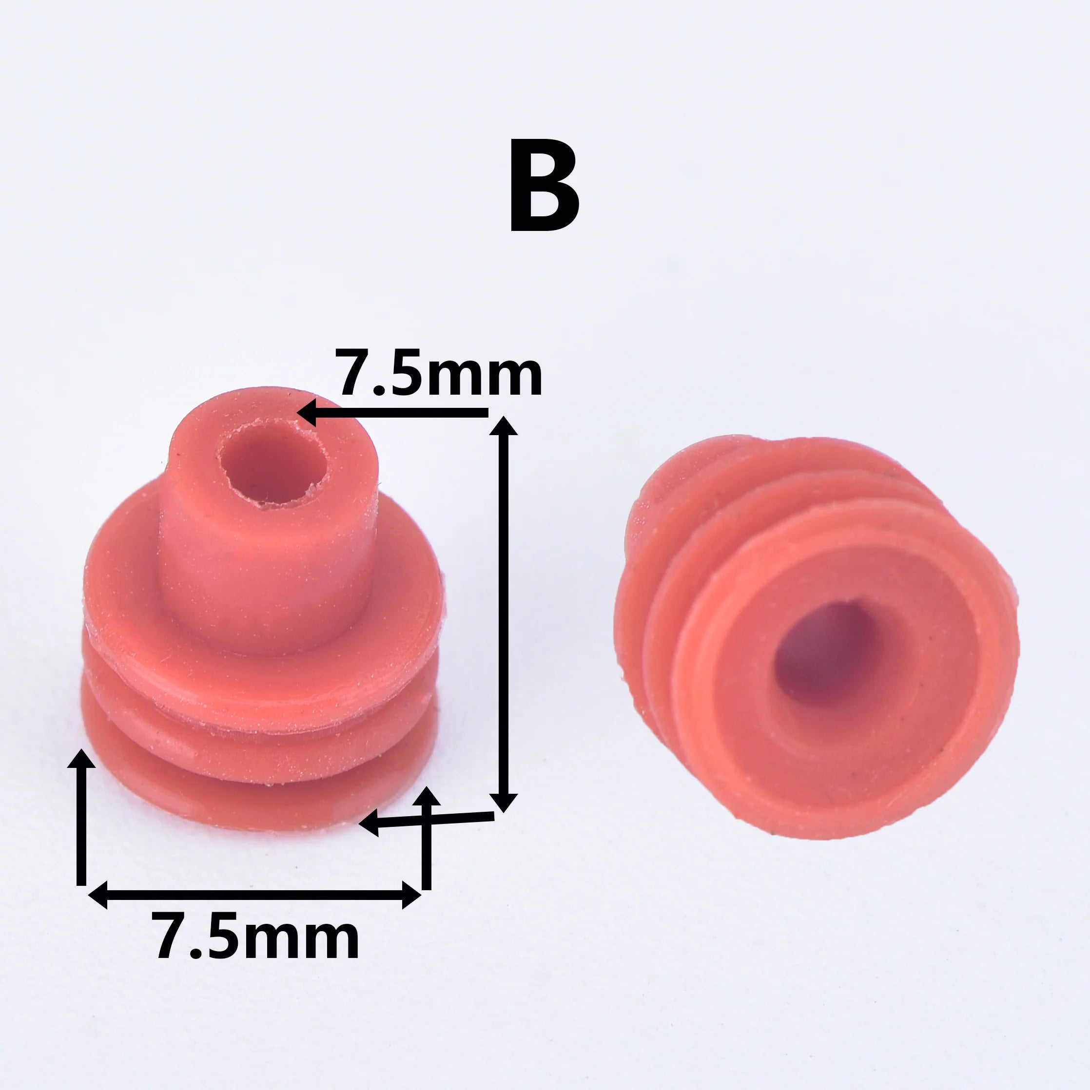 100 Pcs 0.6/1/1.5/1.8/3.5/6.3/9.5mm car wire connector waterproof ring circle rubber seal hollow plug silicone sheath cap
