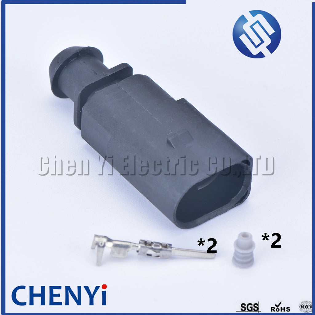 5 sets 2 Pin 1.5mm 1J0973802 1J0973702 male or female Auto Temp sensor plug deflation valve waterproof connectors 1J0 973 802