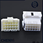 White 18 Pin male or female Connector Automotive Plug Unsealed Electric Harness Socket 7-968974-1 2-967629-1 With Pins