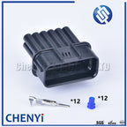 12 pin car waterproof auto connector male or female LED Fog Light Wire Socket Connector 6181-6784 6189-7410 For Honda