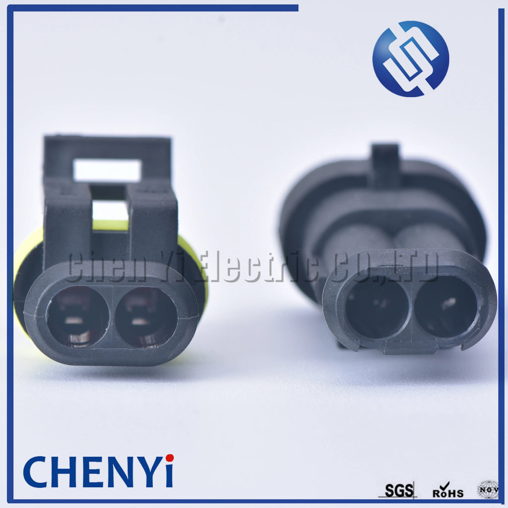5 sets 2 Pin way Female or Male SuperSealed 282104-1 282080-1 Waterproof Electrical Automotive Connector Plug For car