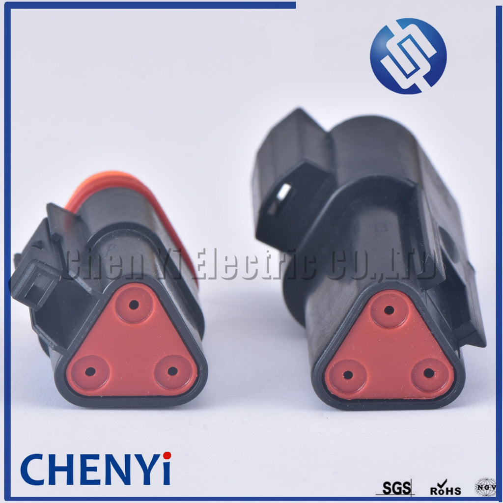 black Deutsch DT 3 Pin connector DT06-3S DT04-3P Male or Female Auto Waterproof Connector Automotive Sealed Plug with Pins