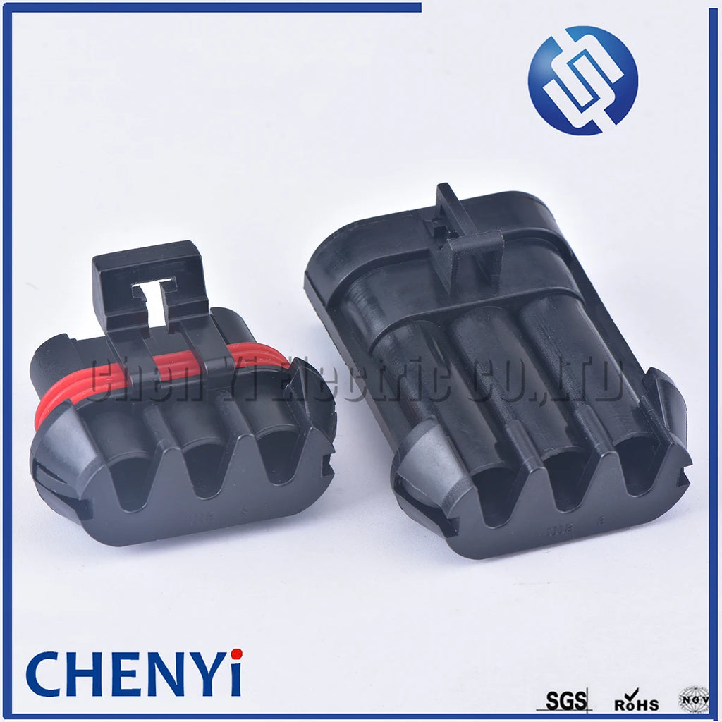 3 Pin auto Waterproof Blower Connector Plug Radiator Fan Motor Cooler Fan Socket 12124686 12124685 For Buick Ford Chevrolet
