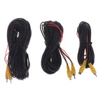 RCA Male Female Car Reverse Rear View Parking Camera Video Extension Cable Cord with Trigger Wire 5 10 15 20 Meters