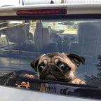 3D Pug Snail Car Sticker Pug Dogs Snail Car Sticker Cartoon Car Styling Wall Home Glass Window Door Laptop Truck Vinyl Decals