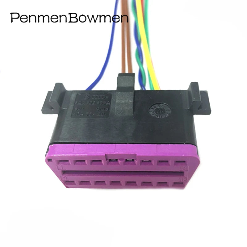 1 Set 16 Pin Auto OBD Diagnostic Housing Electrical Cable Connectors Female Wire Harness Plug For 3A0972695A