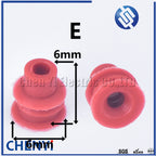 100 Pcs 0.6/1/1.5/1.8/3.5/6.3/9.5mm car wire connector waterproof ring circle rubber seal hollow plug silicone sheath cap
