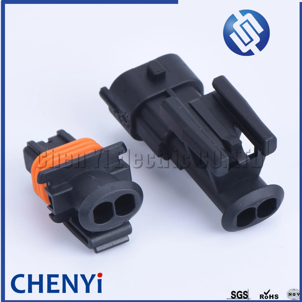 2 Pin 1928404072 1928403137 Male or Female Common Rail Diesel Injector Plug Automotive Connector