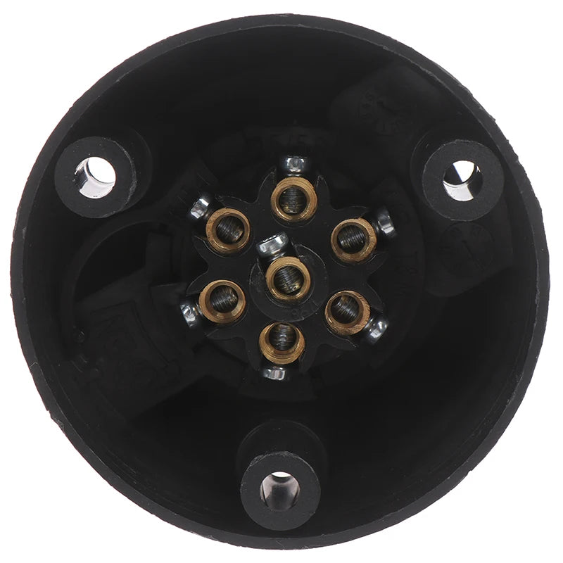 12V 7 Pin Round Standard European Car Plug Connector Plastic 7 Pin Socket Plugs For Trailers RVs Car Accessories
