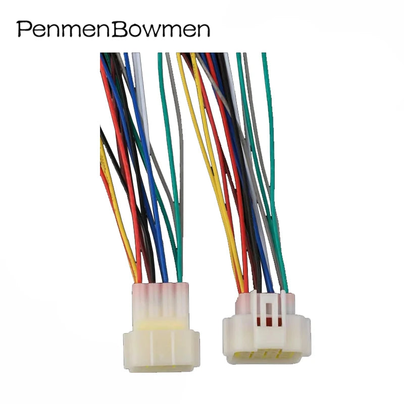 1 Set 2 3 4 6 8 9 16 Pin Auto Throttle Speed Regulation Switch Electrical Cable Connectors Female Male Wire Harness Plug