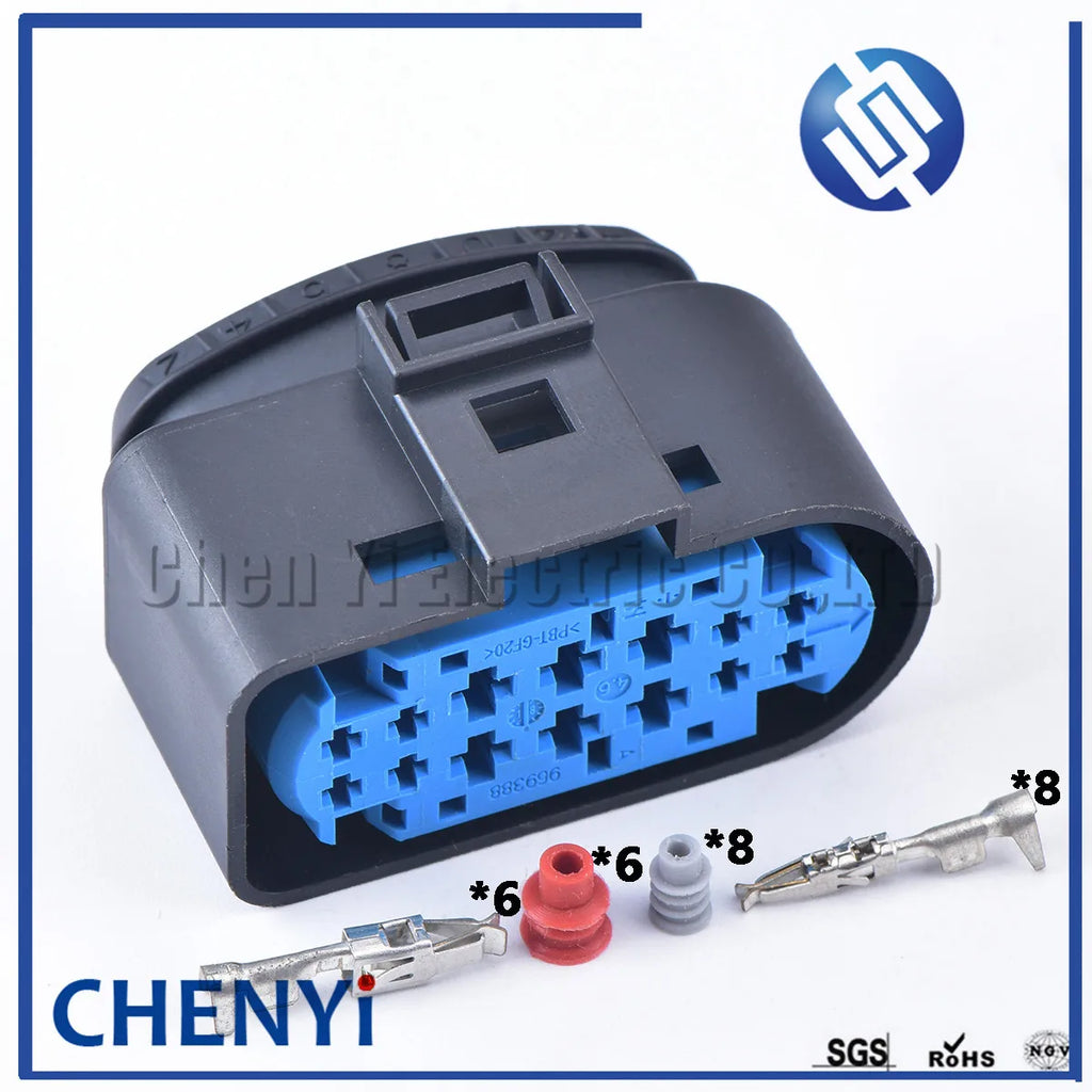 14 Pin 1.5/3.5mm female Automotive waterproof connector Harness plug 1719105-2 for ford Focus max left H7