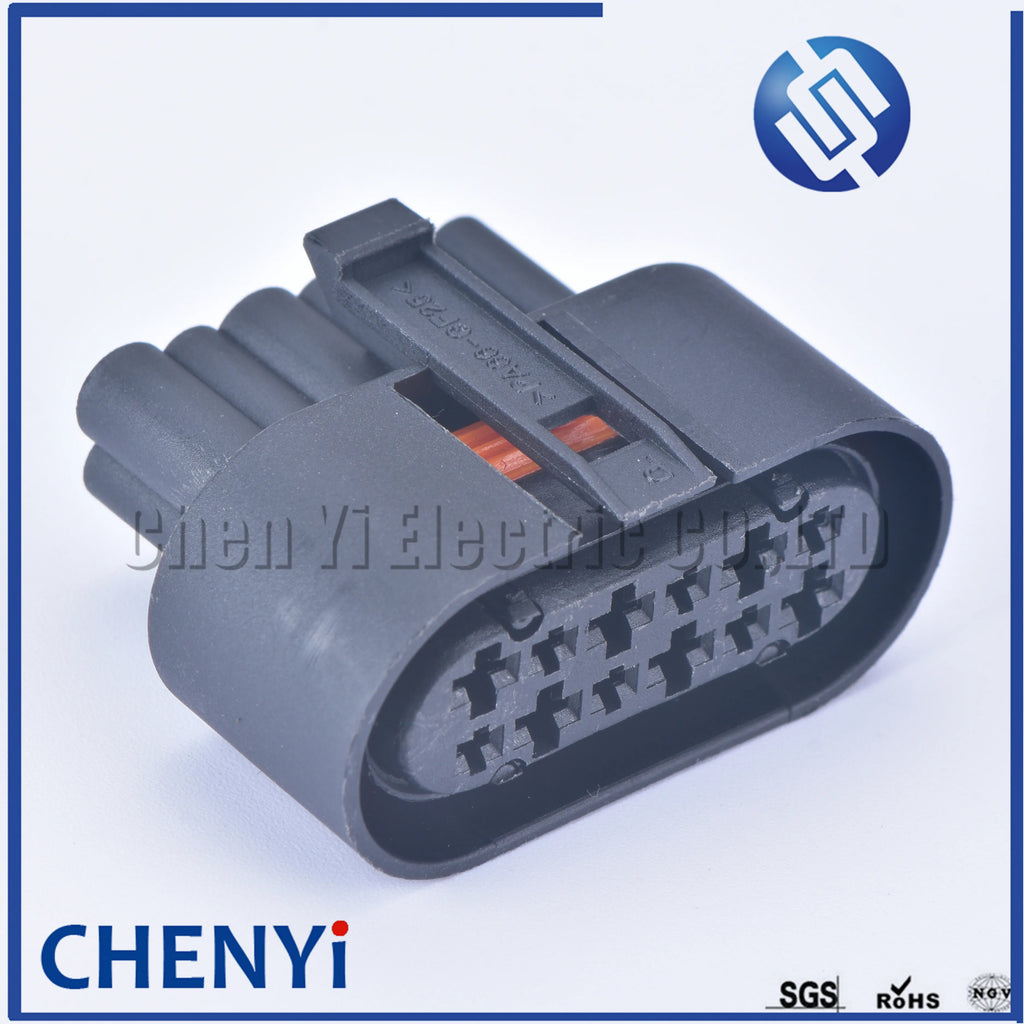 Black 12 pin wire socket automotive waterproof connector female 1.5/3.5 wiring auto connector automotive electrical connector