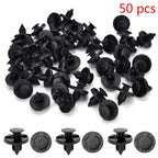 50Pcs Car Fastener fit 8mm Dia Hole Black Push Retainer Rivets Clips for Automobile Door Bumper Fender Cover Trim Clip Wholesale