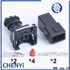 2 set 2 Pin auto Waterproof Electrical Wire Connector fuel spray nozzle Plug EV1 282762-1 1-144545-0 282189-1