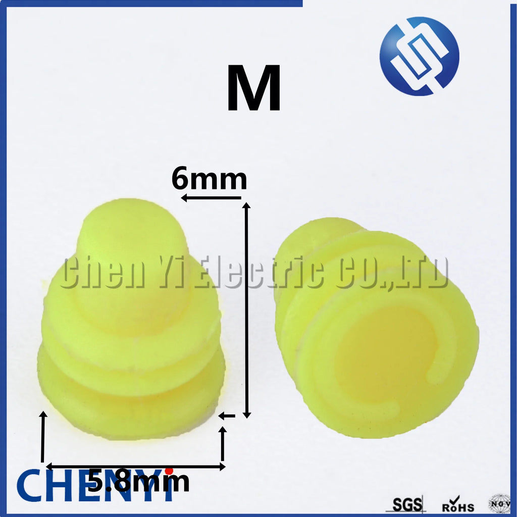 100 Pcs 1/1.5/1.8/3.5/4.8/6.3 car wire connector waterproof ring circle rubber seal solid plug silicone sheath cap for Connector