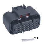 33 Pin car Motorcycle motorbike waterproof connector PCB Socket control system ecu plug 1554458-2 1554461-1 1554461-2 For Yamaha