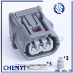 3 pin waterproof sealed connector female HX 040 Head Lamp Light Socket auto connector 6188-4775 6189-7037 For Honda