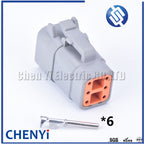 6 Pin DTM connector DTM06-6S Male or Female Auto Waterproof Connector Automotive Sealed Plug DTM04-6P For Deutsch