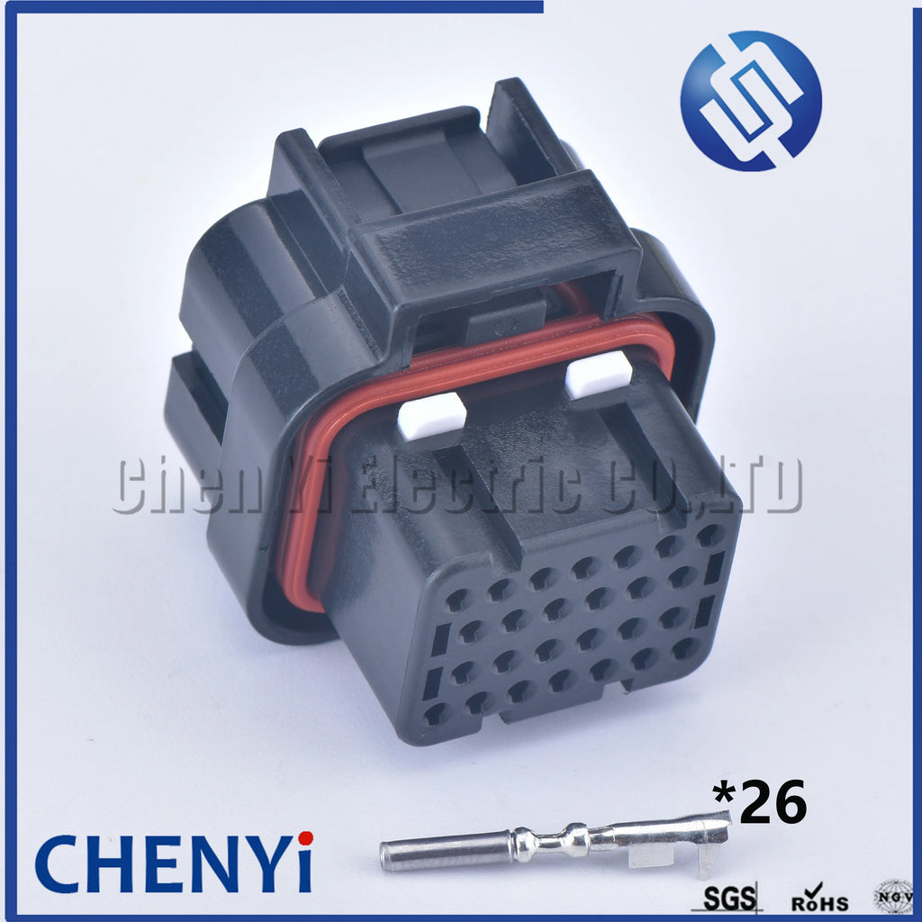 26 Pin 3-1437290-7 1473416-1 SUPERSEAL 3/4/5/6 slots electrical female or male Straight PCB wire to board connector ECU plug