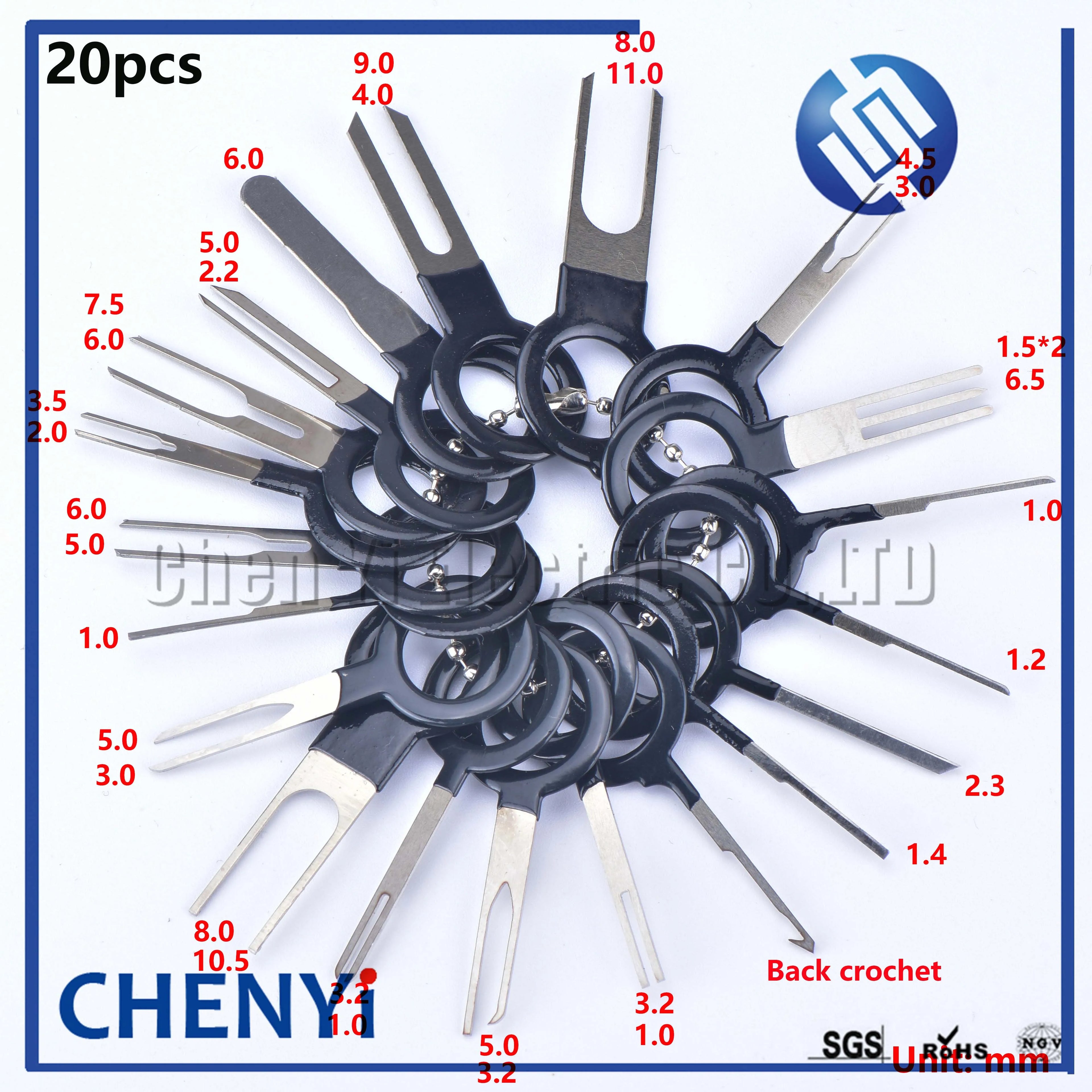 18/20/38pcs Car plug Pins removal tool set connector Pin retractor pick needle harness Pin Needle ejector tool Needle retract