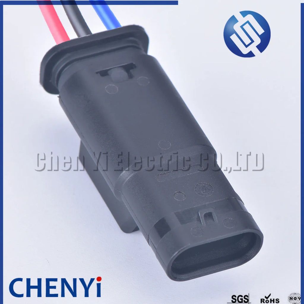 3 Pin auto waterproof automotive cable connector reversing radar camshaft sensor plug Pigtail 805-121-521 7615490-03 A0225452426