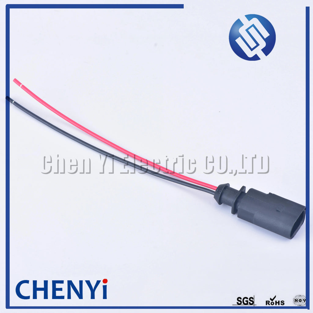 2 Pin 1J0973802 1J0973702 Female or Male 1.5 mm Auto Temp Sensor Plug Deflation Valve Plug Waterproof Connector with wire