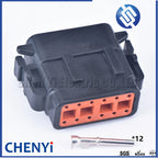 Black 12 Pin Sealed waterproof connector DTM06-12SB DTM04-12PB Automotive Connector Heavy Truck Wiring Harness Plug For Deutsch