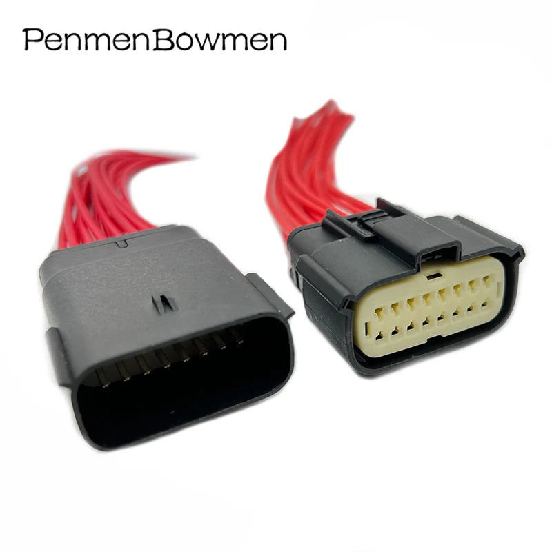 1 Set 16 Pin Auto Headlight Electrical Cable Connectors Waterproof Female Male Wire Harness Plug For 33472-1601 33482-1601