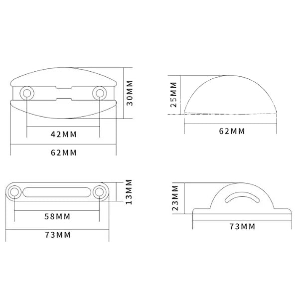 Door Retainer Catch for Caravan Motorhomes Boat Camper RV Door Stoper Clip Nylon Door Catch Installed On Cabinet Cupboard Drawer