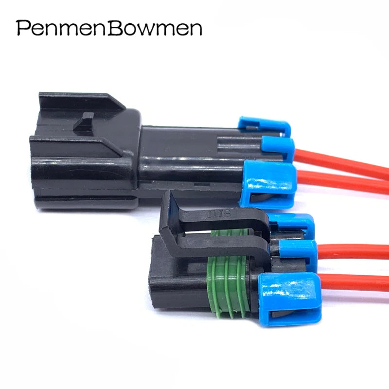 2 Pin 15300027 GM Weather Pack Sensor Fan Plug Auto Waterproof Electrical Cable Connectors Wire Harness 15300002