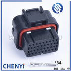 1set 4-1437290-0 2-6447232-3 SUPERSEAL 34 Pin electrical female male Straight PCB Socket Wire-to-Board connector ECU plug