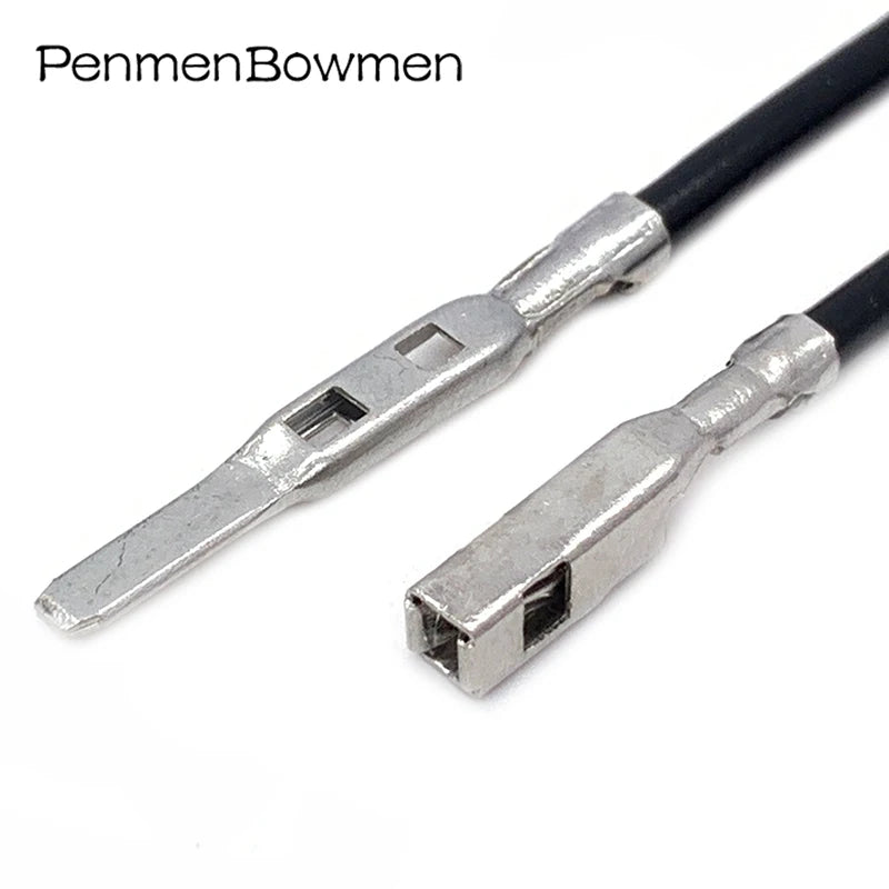 10 Pcs 2.8MM Car ECU Brass Crimp Terminal Wire FCI Big Pins for Connector With 18AWG Cable 211PC249S8005 211PC249S0005